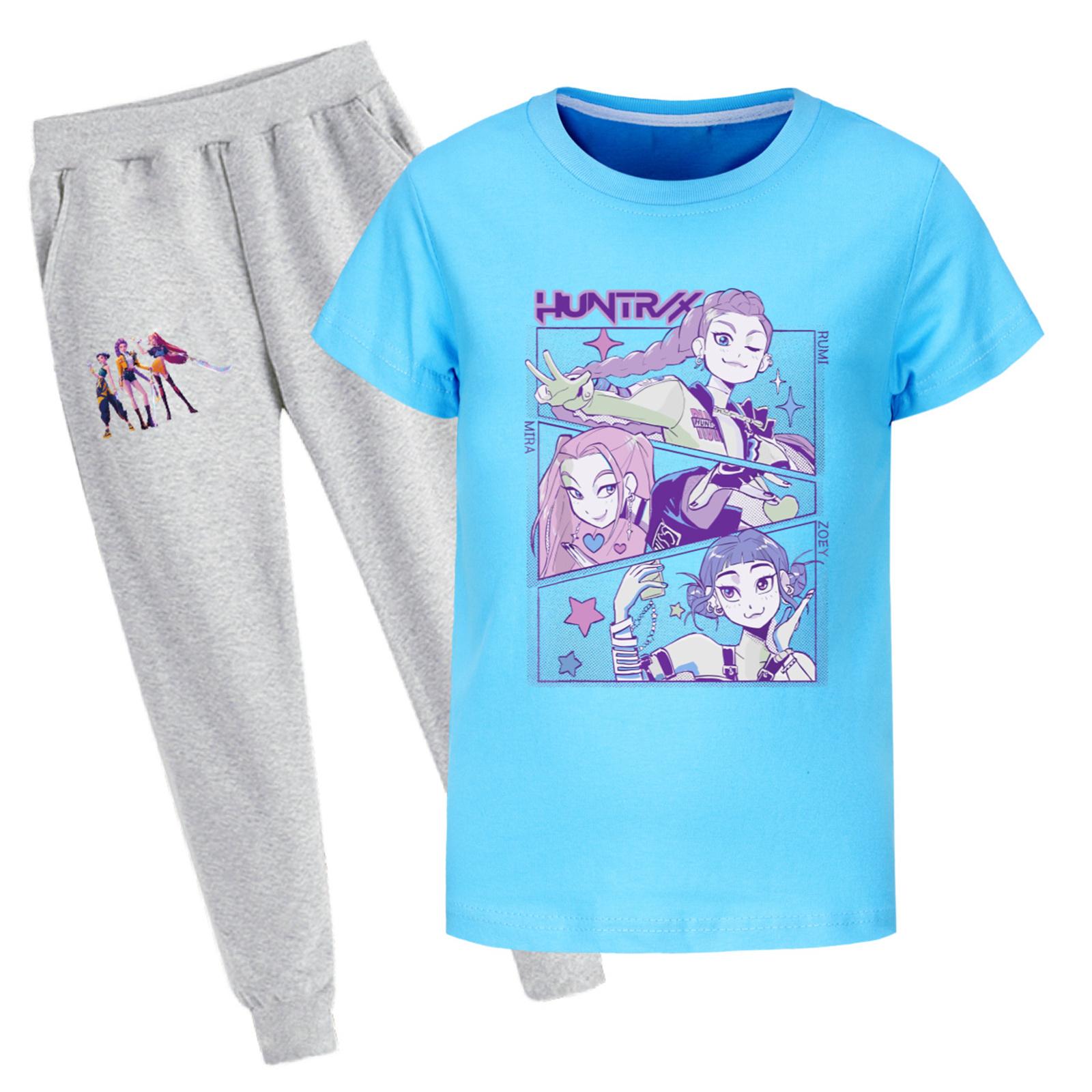 

Детская летняя спортивная футболка и брюки, комплект спортивной одежды из двух предметов, одежда с принтом с короткими рукавами, костюм 160