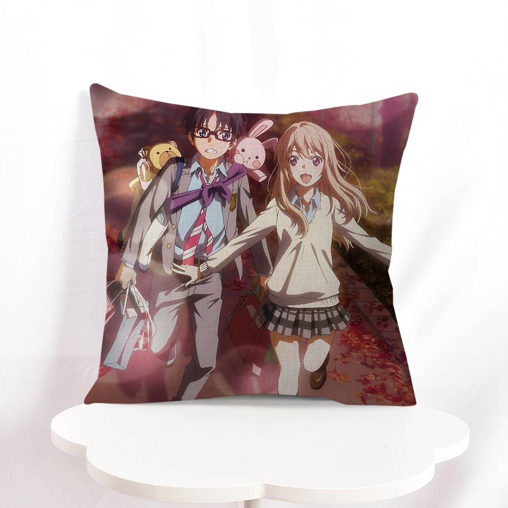 Anime Y-Your L-Lie In A-April Kissenbezug 30x50 Polyester Sofakissen Dekorative Zierkissen Heimdekoration Kissenbezug