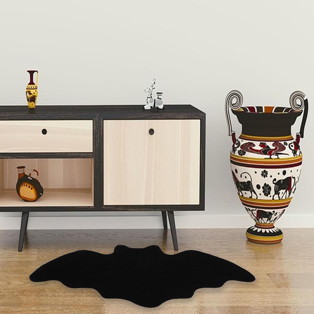 VIKAMA Bat Bathroom Floor Mats Halloween Gothic Soft Non-Slip Entrance Doormat Kitchen Bedroom Rugs Home Decoration