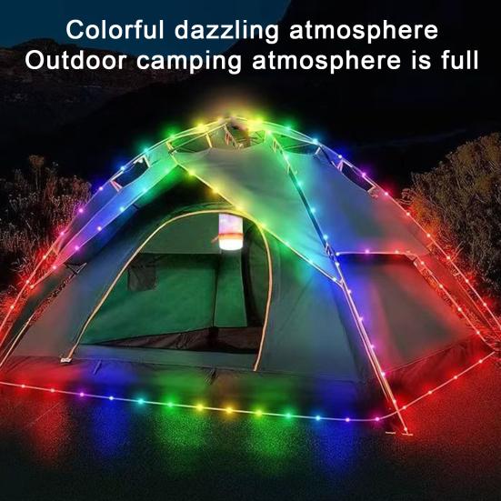 10M Retractable Outdoor Camping Light USB Rechargeable String Light Waterproof Stowable Fairy Lamp Decoration Tent Hanging LED Lantern