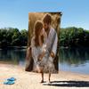 1pc Photo Towel - Beach & Bath Towel with Your Own Pictures, Premium Flannel, Quick-Dry & Absorbent