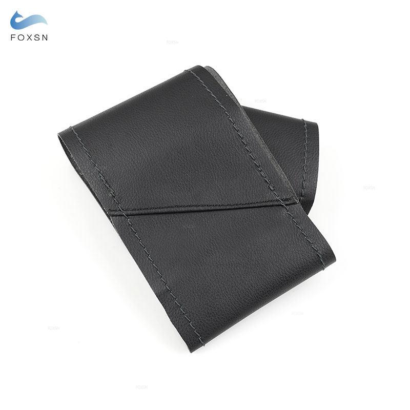 

38cm DIY Braid Car Steering Wheel Cover Microfiber Leather with Needles And Thread Soft Non-slip Auto Interior Accessories Kits чорний