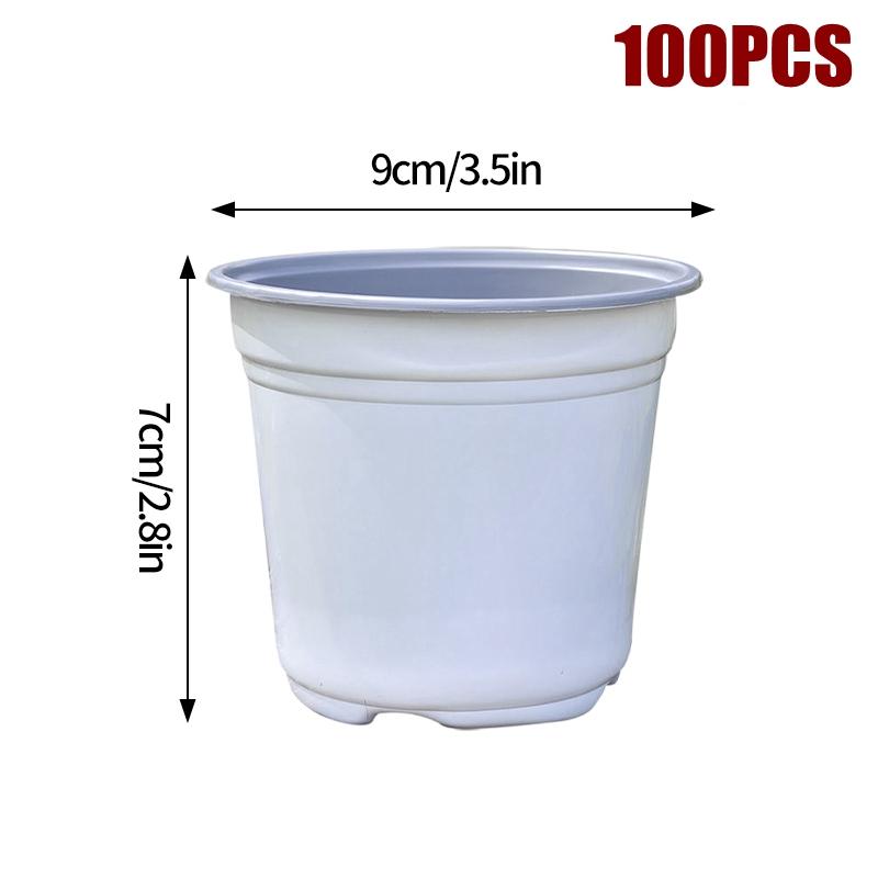 20-100Pcs Plastic Nursery Seedling Pot Succulent Plantpot Garden Flowerpots Transplant Container Pot Garden Supplies