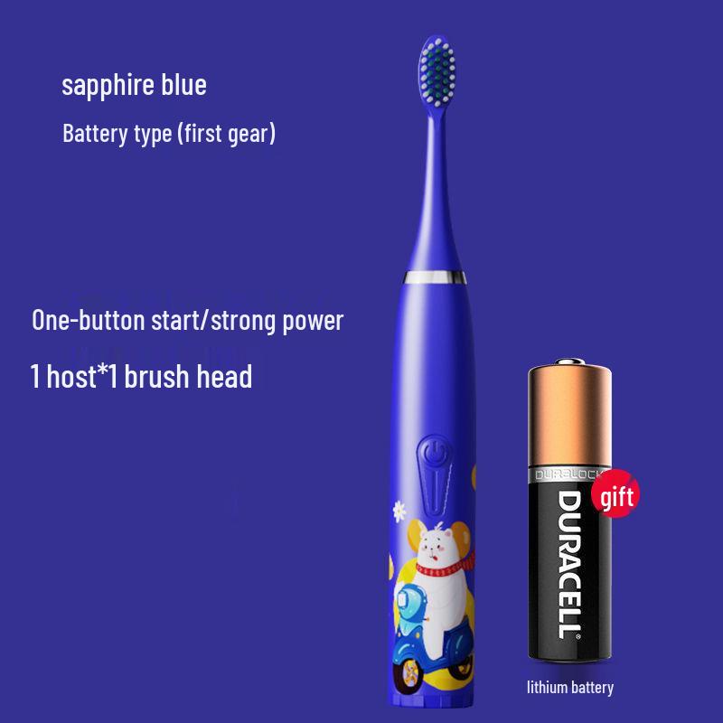 Cartoon-Themed IP7 Waterproof Kids' Sonic Electric Toothbrush with Soft U-Shaped Bristles