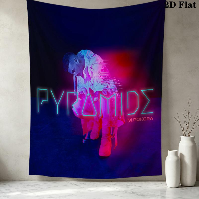 M Pokora Wall Tapestry Aesthetic Wall Hanging Printed Fabric Blanket Decorative Tapestries For Bedroom Living Room Home Decor