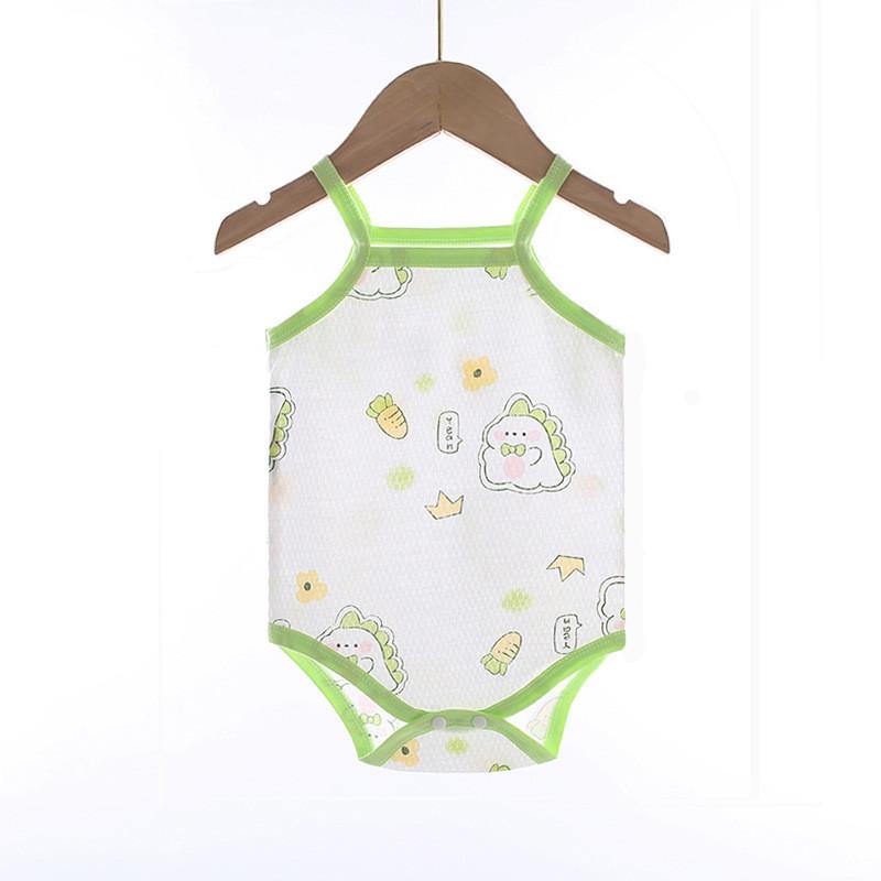 Baby Summer Cotton Sleeveless Romper With Triangular Style For Newborns