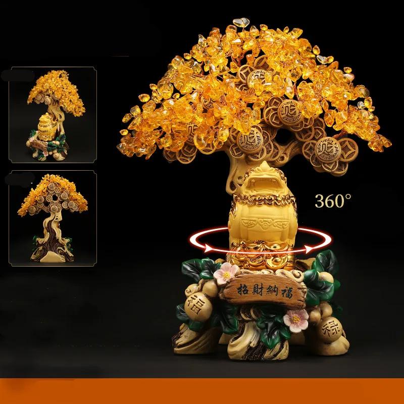 Ornamente pentru casă Arborele banilor Crearea de mobilier Arbore norocos Decorarea biroului Măsuță TV Bar pentru vinuri Decor masă de lucru artizanal Cadou
