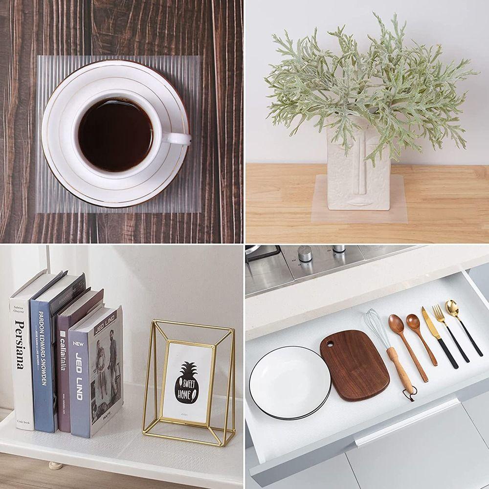 1 Roll Washable Non-Slip Mat Cabinet Liner  For Cabinet Shelves Refrigerator Storage Desks