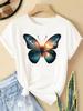 (Asiatische Größe) T-Shirt Mode Damen Tee Top geometrischer Trend Kleidung Lässig Bedruckt Dame Weiblich Grafik Kurzarm T-Shirts