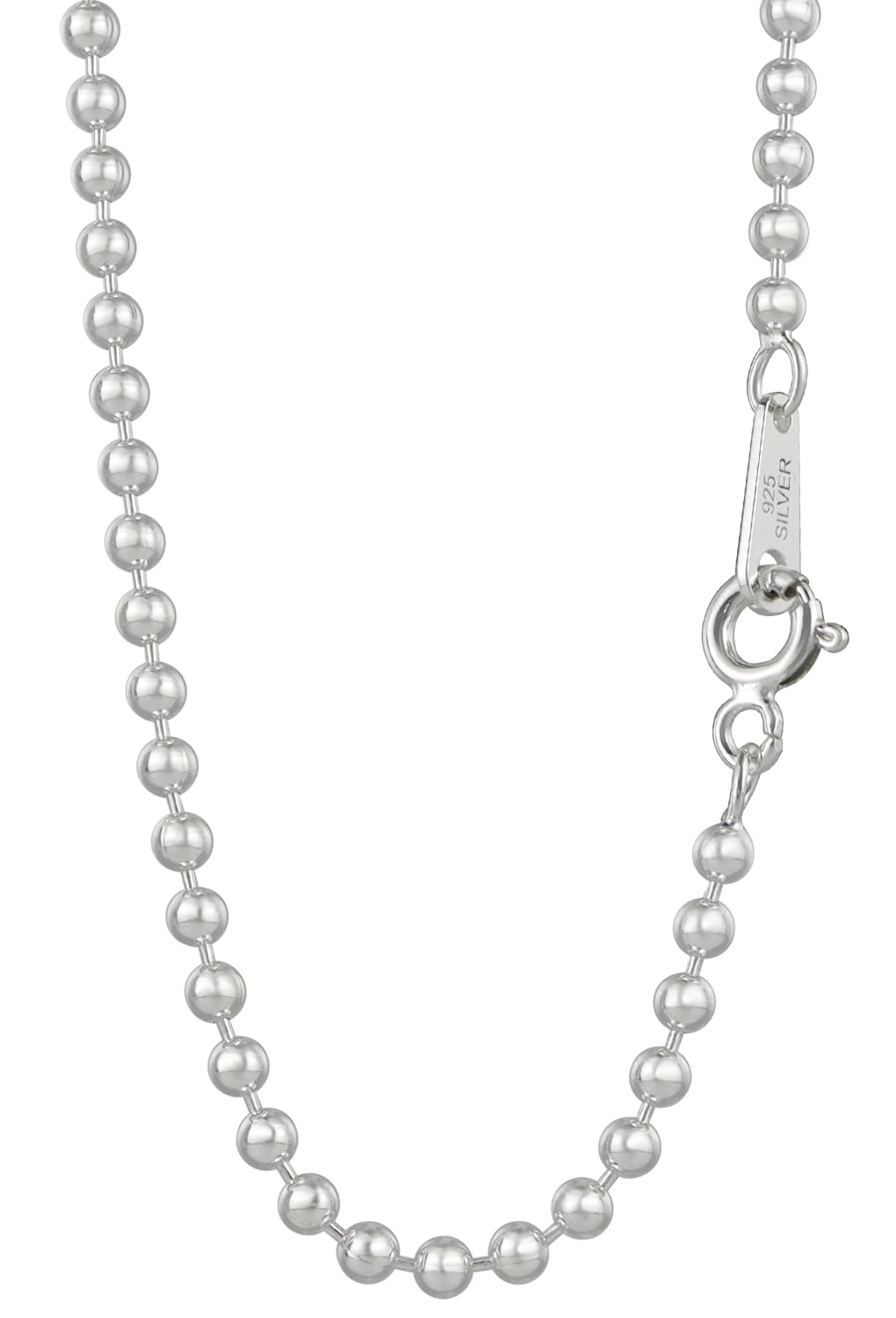 

Silver 925 Ball Chain Width Length Chain Necklace Large Thick Thick Simple [Shinjuku Ginnokura] approx. 2.5mm 40-80cm (70cm) Women s Men s срібний