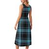 Women's Summer Dress Flowy Casual Midi Sundress with Pockets for Beach Vacation