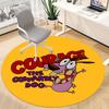 1 Stück Mutig der feige Hund Büro Runder Teppich, Schlafzimmer Wohnzimmer Heimdekoration, Raumdeko, Offic a1016092