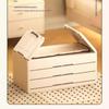 Miling 3-Layer Flip-Top Plastic Storage Cabinet with Wheels