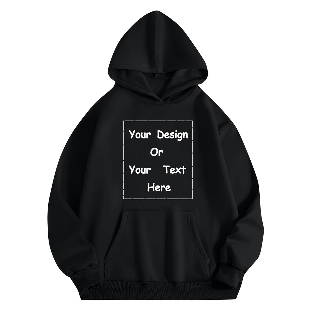 Custom Unisex Color Pullover Hoodie with Pocket and, Loose Fit for Sports and Casual Wear