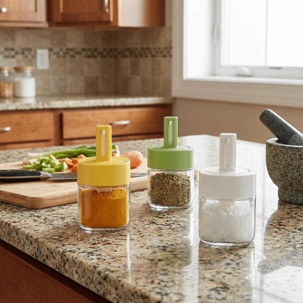 Leak-proof Glass Seasoning Bottle Moisture-Proof Salt Container Food-grade Spice Jar Kitchen