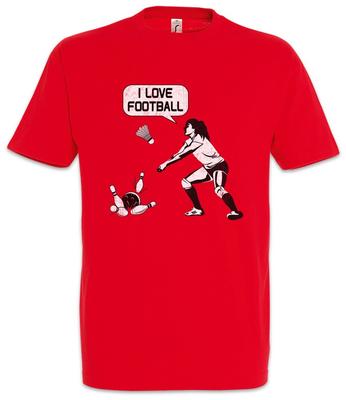 Ich liebe Fußball T-Shirt Sport Spaß Spieler Liebe Sucht Tennis Volleyball