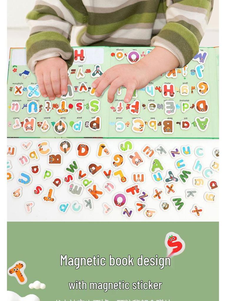 Children's Magnetic Phonics Book: 26 English Letters Spelling & Early Learning Game