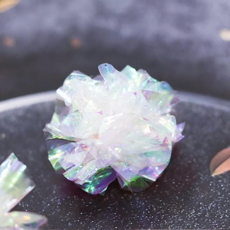 Iridescent Crinkle Ball Self-Entertainment Toy for Cats - Colorful Foil Pet Teaser