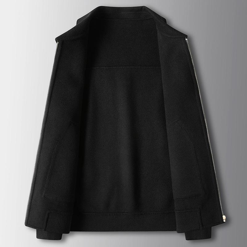 Micro-wide Wool Lapel Tooling Short Jacket Light Luxury Casual Double-sided Tweed Jacket Tide