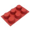 New Arrival 6 Hole Round Lace Edge Shape Silicone Cake Mold DIY Mousse Chocolate Mould Mafen Cup Shape Chiffon Cake Baking Tools