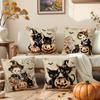 Cartoon Black Cat Halloween Decoration Pillow Cover Home Pillow Cover Holiday Spoof Fun Cushion Cover