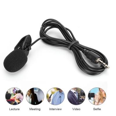 Mini Clip Microphone Black Amplified Microphone Durable Wired Microphone  Reporter