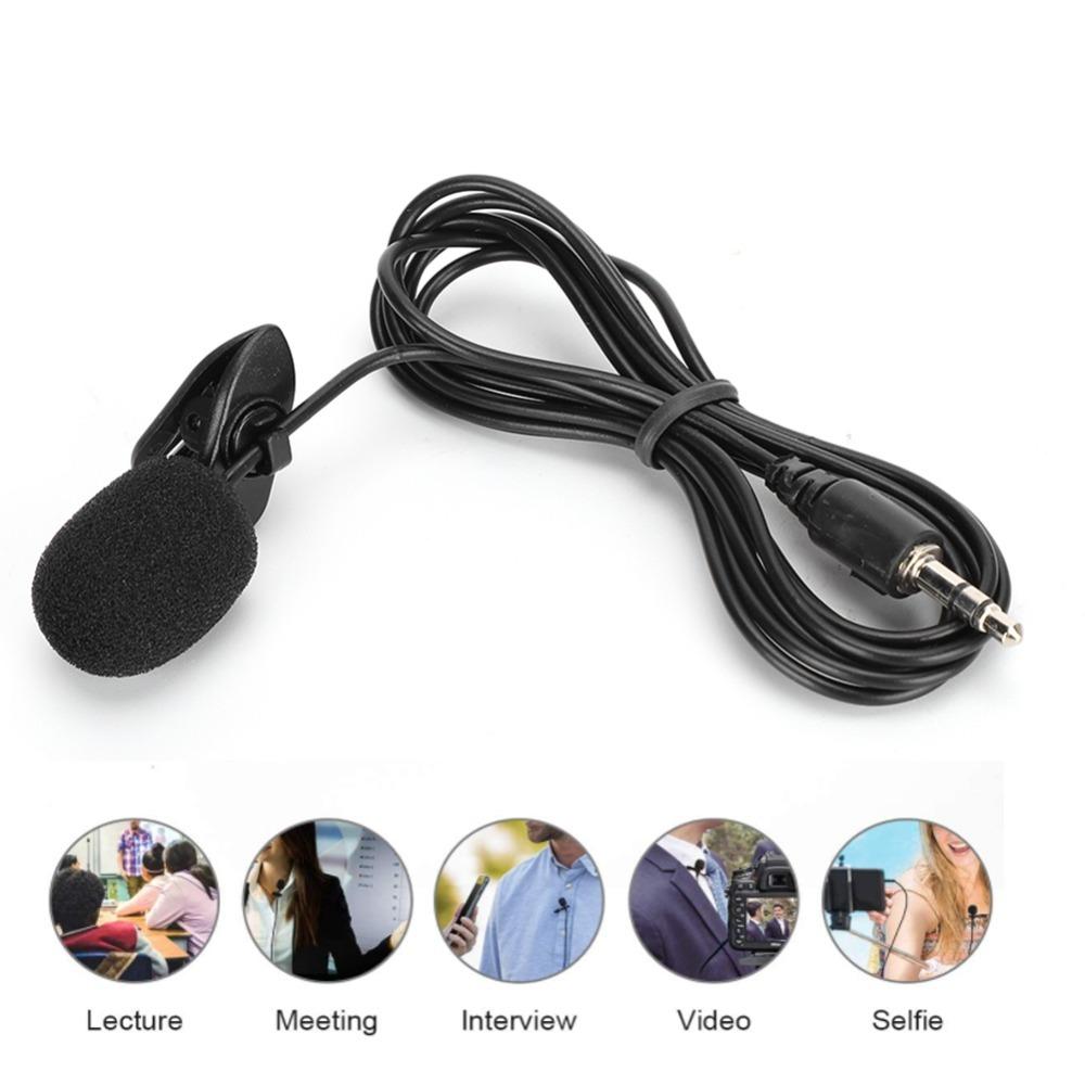 Black Wired Microphone Mini Amplified Microphone Durable Clip Microphone Reporter