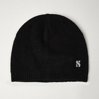 SATUR S Logo Brushed Beanie_Black