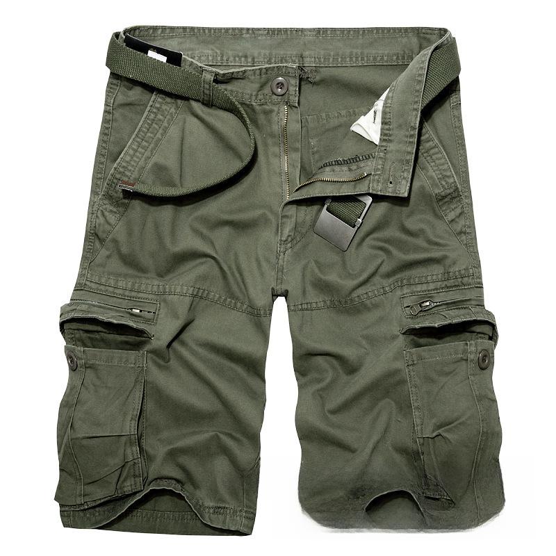 

Мужские длинные пляжные шорты-карго с множеством карманов, свободный крой, доступны большие размеры 30