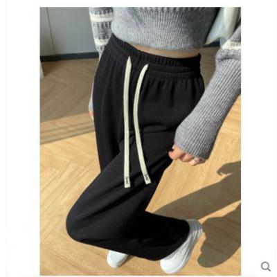 Casual Pants Women's Spring and Autumn New Straight High Waist Drape Small Wide Legs Versatile Long Pants