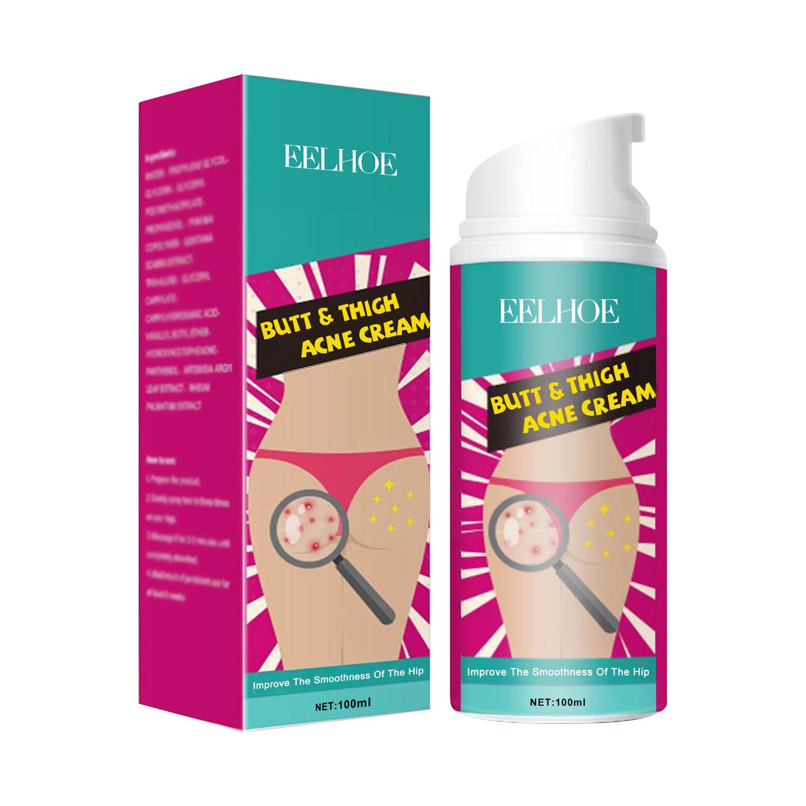 EELHOE Acne Clearing Cream for Back, Thighs, and Buttocks - Fades Body Acne and Cleanses Skin