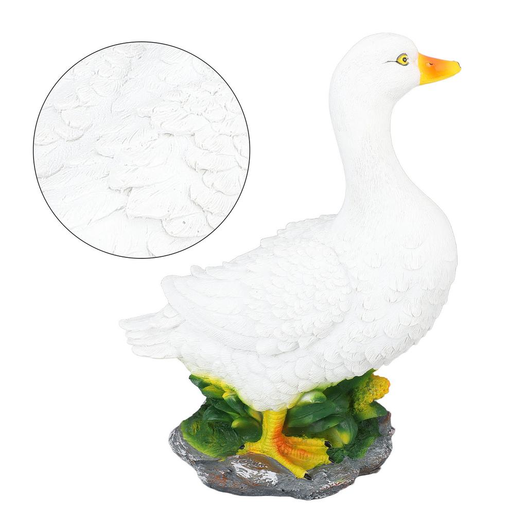 Entenfigur Dekoration Simulation Wasserdichtes Harz Tierskulptur Ornament für Garten Rasen M