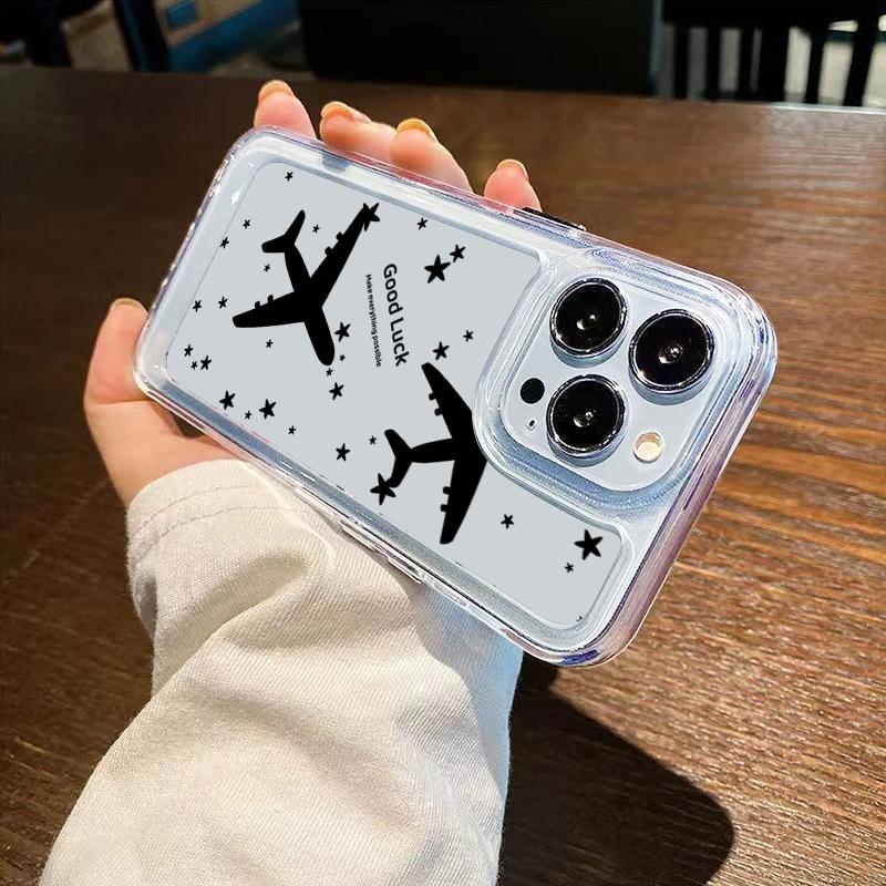 For iPhone 16 Pro 15 Pro Max 14 Plus 13 12 11 Phone Case Heart Pattern Clear Soft Silicone Slim Shockproof Transparent Lens Protection Bumper Cover