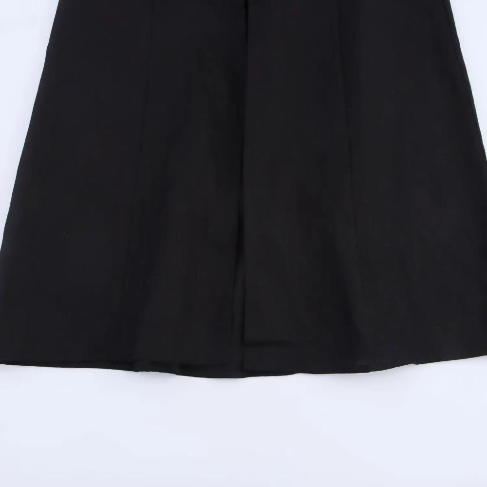 Women's A-line Long Dress Elegant Square Neck Sleeveless Wide Sling Maxi Dresses Lady Commute Button Dresses