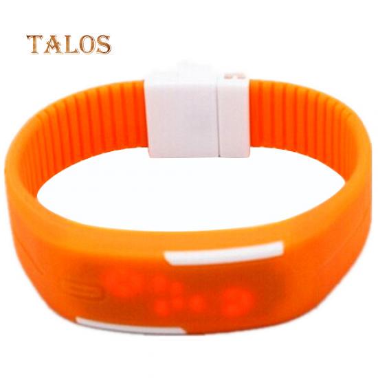 Herren Damen Uhren Wasserdicht Silikon Rote LED Sport Armband Touch Digitale Armbanduhr