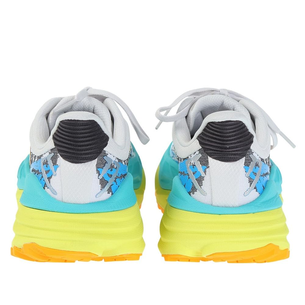HOKA Stinson 7 Regular Running White and Yellow Trail and Lightweight and Breathable and Size Shoes, (1141531-WEPR), Off-Road Sneakers, (White Yellow,