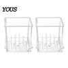Orchid Planter for Phalaenopsis Clear with Saucer, Square Plant Pot Hydrophobic Succulents Drainage Holes, Transparent Flowerpot Phalaenopsis,