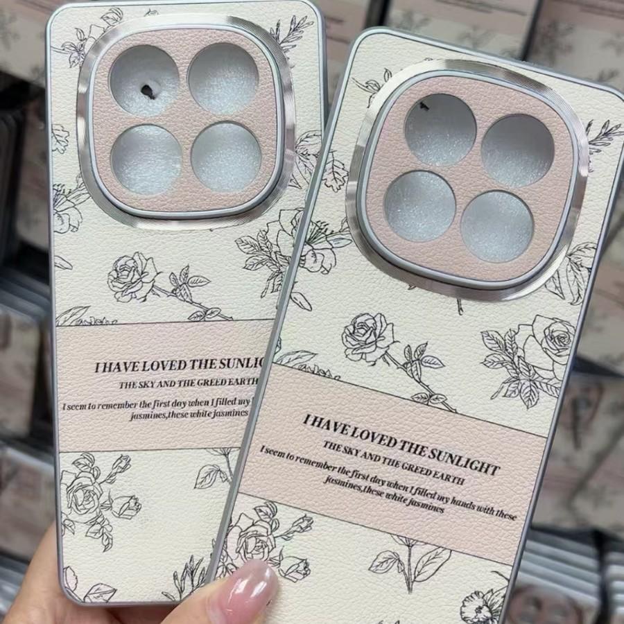 מתאים למארז טלפון Xiaomi 15U Xiaoxiangfeng, Redmi Note14P מארז מגן עמיד בפני נפילות מעור ורוד K70pro