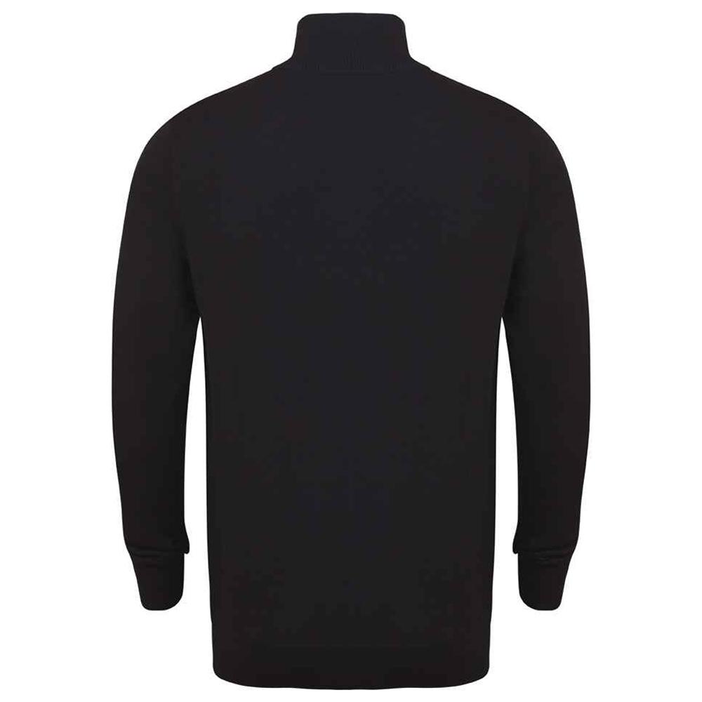 Henbury Mens Quarter Zip Jumper