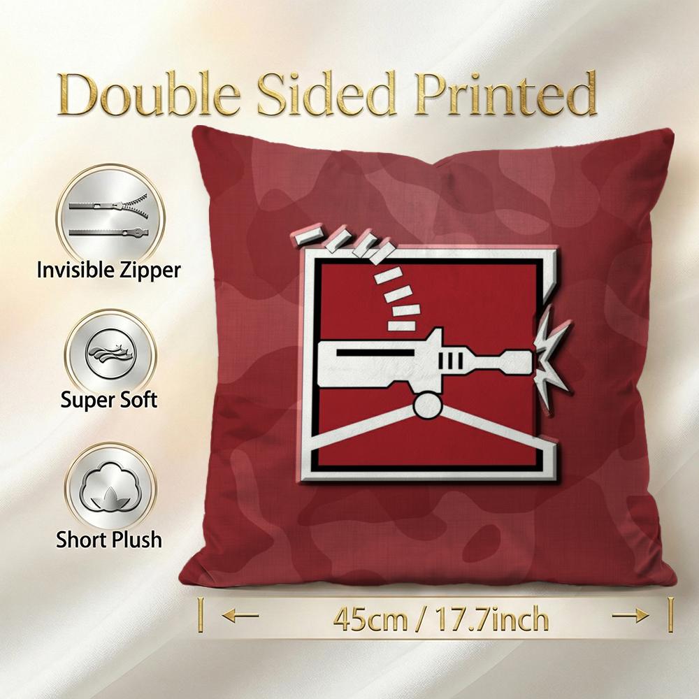 Game Rainbow Six Siege Cushion Cover 1Pcs Decorative Covers Soft Cushion Case For Sofa Couch Decor 40X40 45X45 Pillowcases