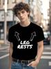 Funny Leg Rests Graphic - Bold LEG RESTS Text T-shirt