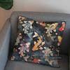 2D Colorful Koi Fish Pattern Decorative Pillow Cover Pattern Cushion Cover Suitable For Sofa Bedroom Car Pillow Cover