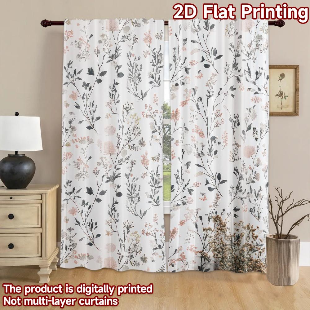 2D flat Photography Backdrop Party Backdrop Delicate Floral Sprigs 100% Polyester Festive Holiday Use for Indoor