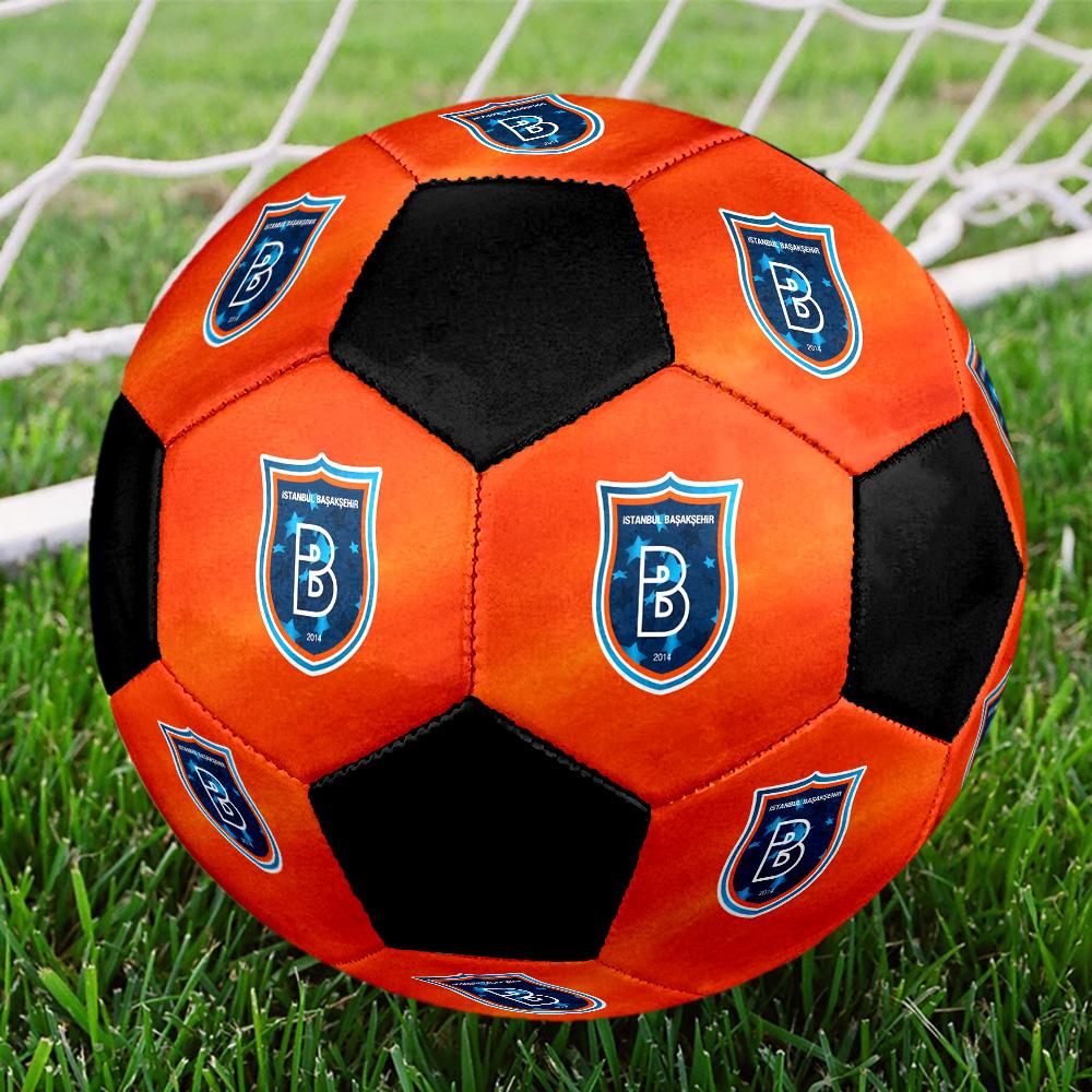 Ballon de Football Başakşehir d'Istanbul Coloré Tous Âges Cousu à la Machine PVC Prêt pour la Compétition Durable Haut Rebond.TAILLE5