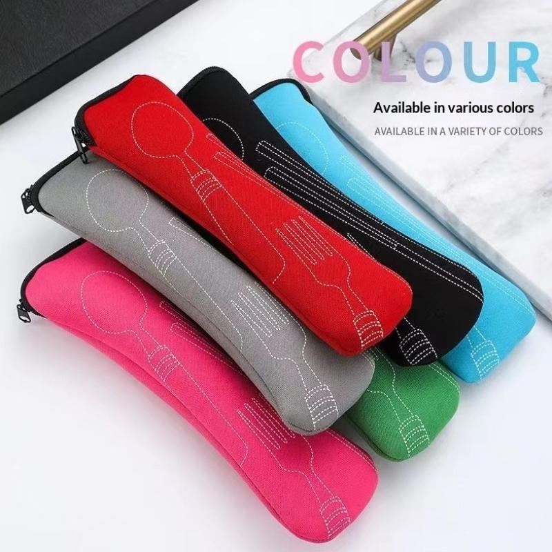 1PC Tableware Storage Cloth Bag Portable Fork Packaging Bag Outdoor Travel Picnic Camping Storage Bag Kitchen Gadgets