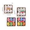 6PCS Coloring Craft Easter DIY Hand-Painted Eggs Foam Easter Eggs  Easter Scene Decoration