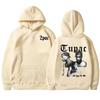 Rapper Tupac 2pac Hoodie Men's and Women's Sportswear Neutral Hoodie Fashion Letter Printed Pattern Hip Hop Sportswear Casual