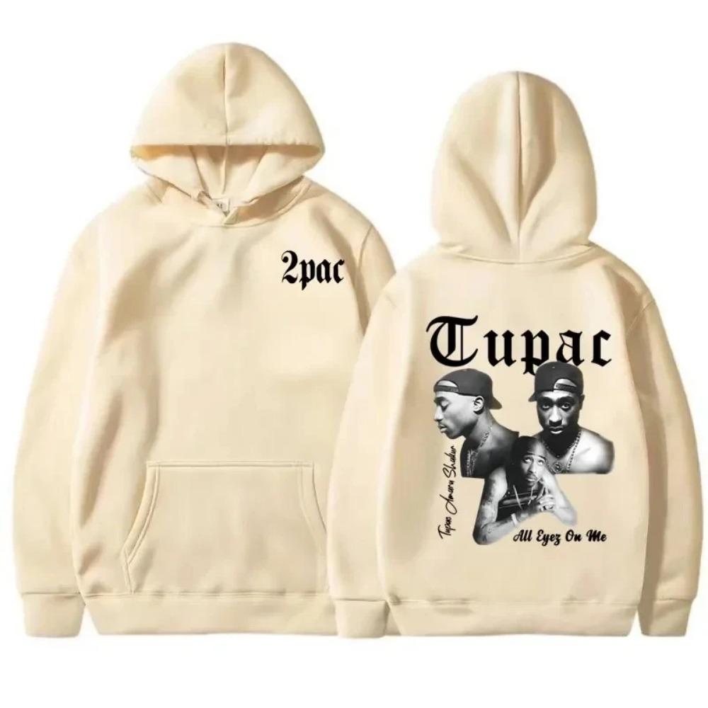 Rapper Tupac 2pac Hoodie Men's and Women's Sportswear Neutral Hoodie Fashion Letter Printed Pattern Hip Hop Sportswear Casual
