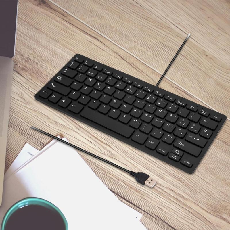 USB Cord Spanish Keyboards Slim Full Size Keyboards for Computer/Desktop/PC/Laptop