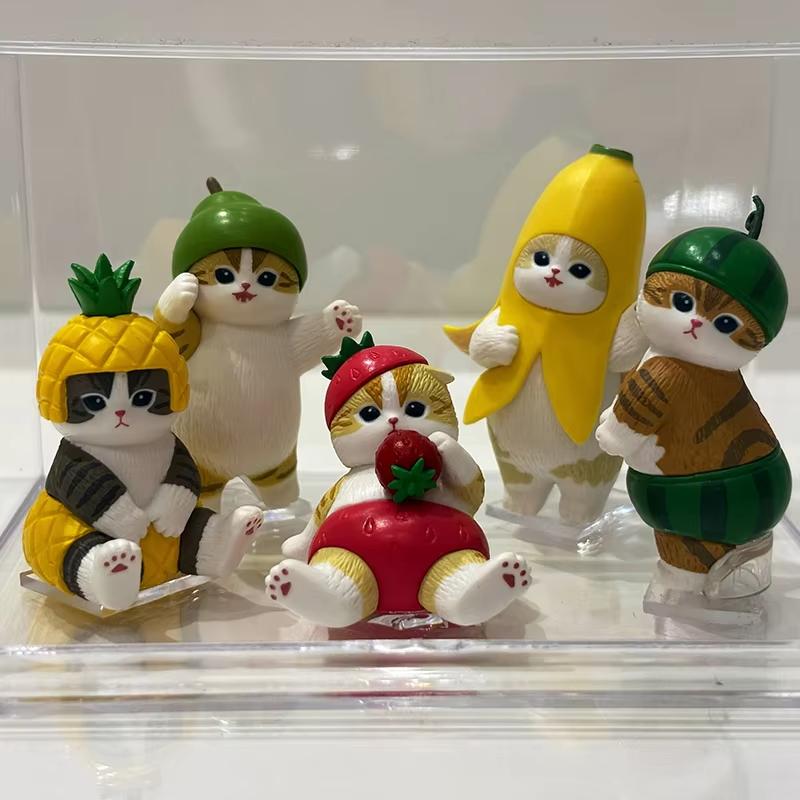 Mofusand Shark Cat Fruit And Bee Series Blind Box Kawaii Characters Mini Action Figure Toys Desktop Decoration Birthday Gift